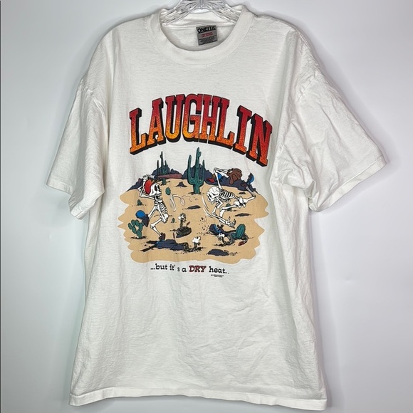Vintage Oneita Laughlin Tempe, Arizona 1995 Tshirt Size XL - Picture 1 of 11